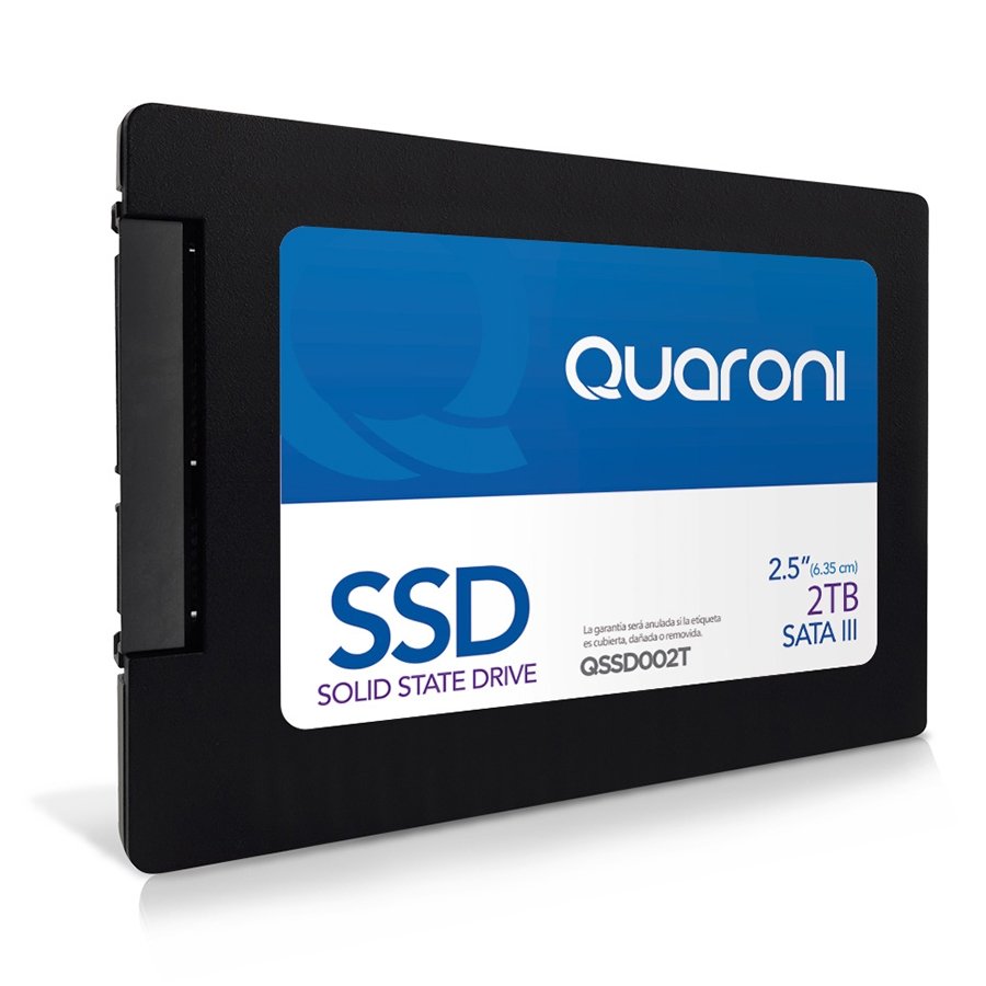 UNIDAD DE ESTADO SOLIDO SSD QUARONI 2.5 2TB / SATA3 / 6GB/S 7MM / LECT 500MB/S / ESCRIT 470MB/S. UNIDAD DE ESTADO SOLIDO SSD QUARONI 2.5 2TB / SATA3 / 6GB/S 7MM / LECT 500MB/S / ESCRIT 470MB/S.